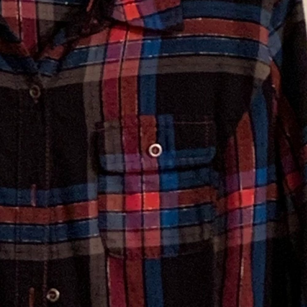 Maurices Large Roll-Tab Sleeve Button Up Shirt - image 8